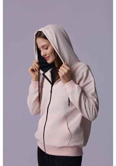 Defys Defy S Kadın Oversize Kapüşonlu Fermuarlı Cepli Sweatshirt Pembe Melanj - 527346818 Pembe Melanj Defys Defy S Kadın Oversize Kapüşonlu Fermuarlı Cepli Sweatshirt Pembe Melanj - 527346818 Pembe Melanj