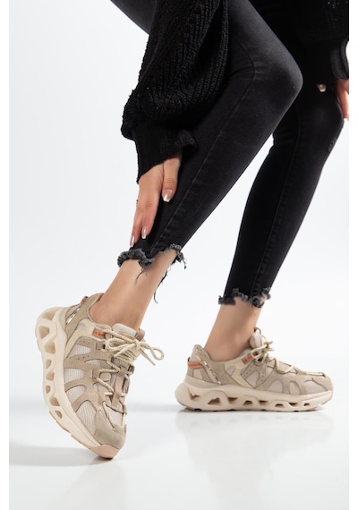Suins Meloni Model Hakiki Deri Kadın Spor Ayakkabı Sneaker Gri