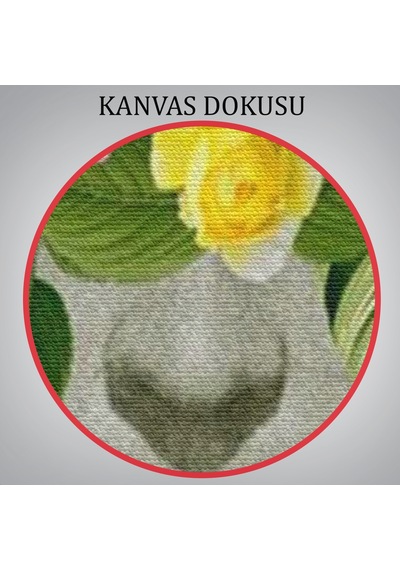 Çiçek Başlı Ünlü Ressam Portresi Kanvas Tablo-5131 70 X 100