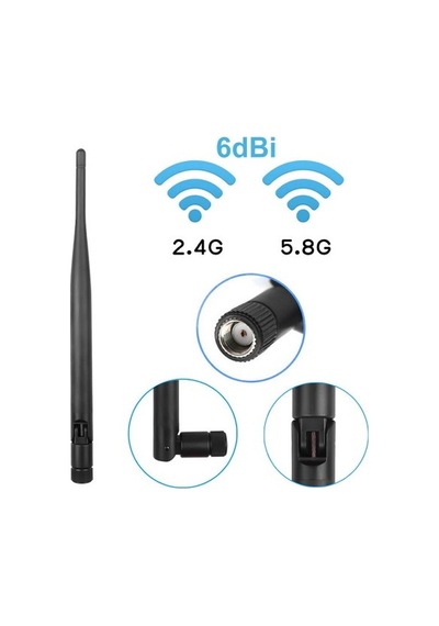 Devremarkt 6dbi Rp Sma Erkek Dişi Anten 2.4ghz 5.8ghz Rf Gsm Wifi Sinyal Kuvvetlendirici Anten 2g/3g/4g Lte