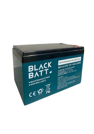 Black Batt 12v 14ah Jel Akü - Mart 2026 Üretim Elektrikli Bisiklet Aküsü