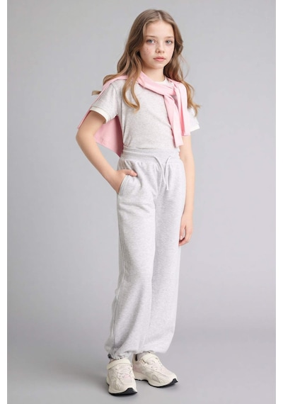 Defacto Jogger Eşofman Altı Kız Çocuk H0876a826spgr421 Gri-gr421