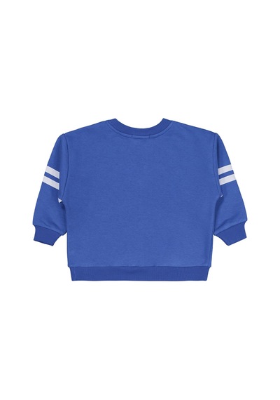 Civil Boys Cool Dude Baskı/nakışlı 2-5 Yaş Sweatshirt - Mavi Saks Mavisi