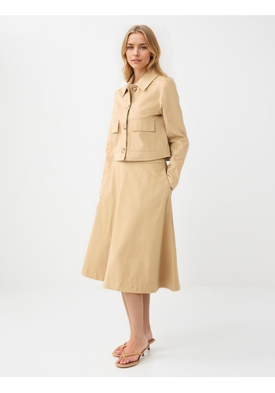 Jimmy Key Deve Tüyü Rahat Kesim Normal Bel Gabardin Midi Etek 5ww074950260