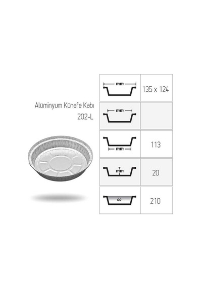 Alüminyum Künefe Kabı - 100 Adet N11.1341