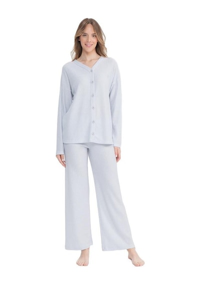 U.S. Polo Assn. U.s Polo 17097 Önden Düğmeli Pijama Takım 001