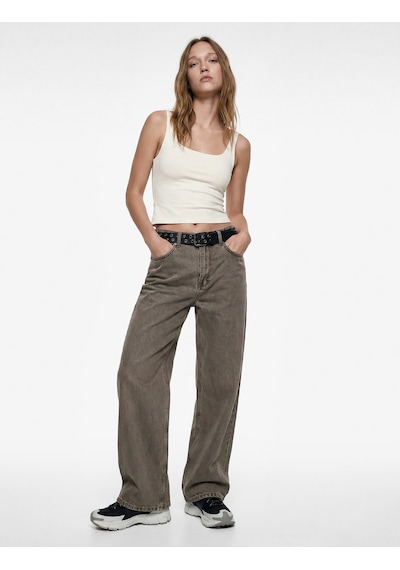 Koton Pamuklu Slim Fit U Yaka Kolsuz Bluz Ekru 6sal30299ık