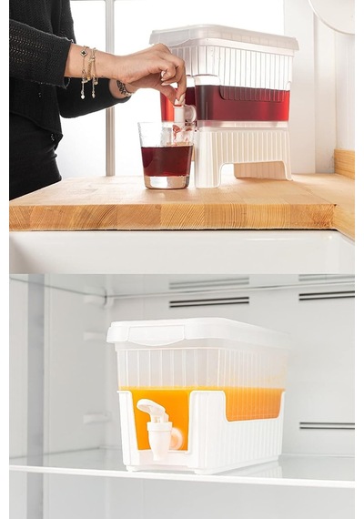 Lexroo Buzdolabı Sebili, 4l Buzdolabı Sebi, Musluklu Buzdolabı Sebili, Limonta, Vişne Suyu