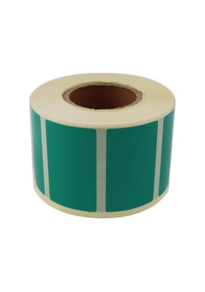 Renkli Zemin Baskılı Kuşe Rulo Etiket 50mm X 30mm 1000 Adet