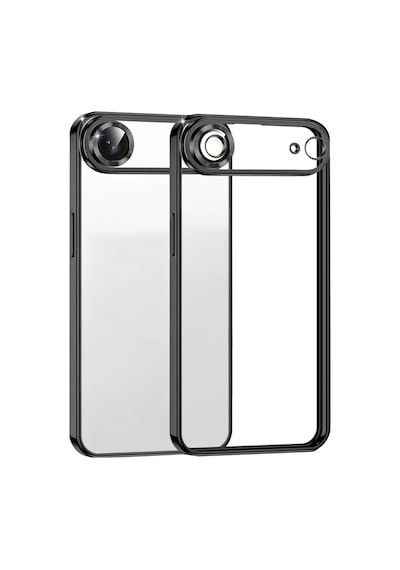 Apple iPhone Uyumlu  17 Air Uyumlu Lensli Silikon - Siyah