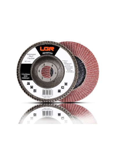 6 Parça Ugr Metal Ahşap Flap Disk Zımpara115Mm Set Matkap Aparatı