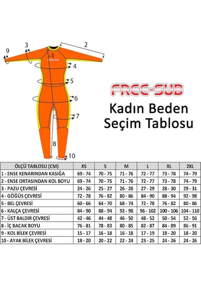 Free-Sub 3Mm Thyphoon Siyah Kadın Sörf, Scuba Tüplü Dalış Elbises (521294051) Siyah
