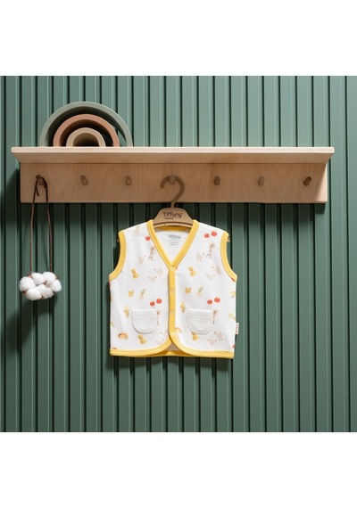 Tiffany Baby & Kids Tiffany Baby Strawberry Organik Theme Yelek 45005 Ekru