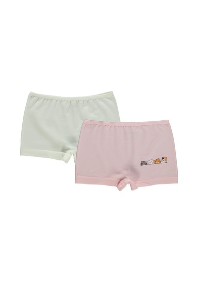 Artı Çorap-kare Tekstil Artı Çorap Catler 2'li Kız Boxer - Standart Çok Renkli