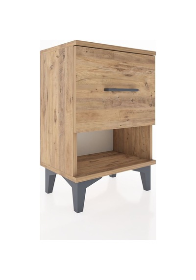 Arges Komodin Tek Çekmeceli 44x30x64 Çam-çam Çam