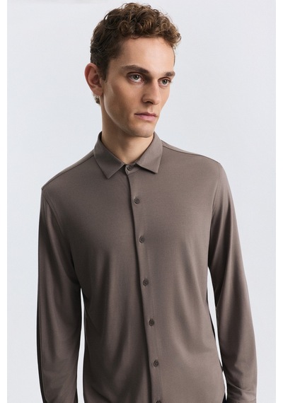 Antioch Comfort Slim Gömlek Vizon
