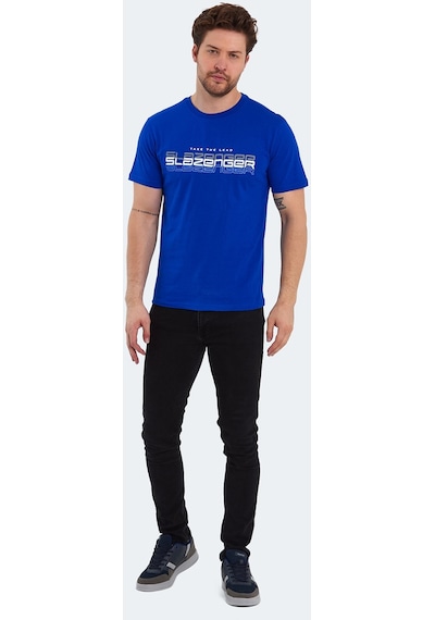 Slazenger PALLU I Erkek  Saks Mavi Tişört