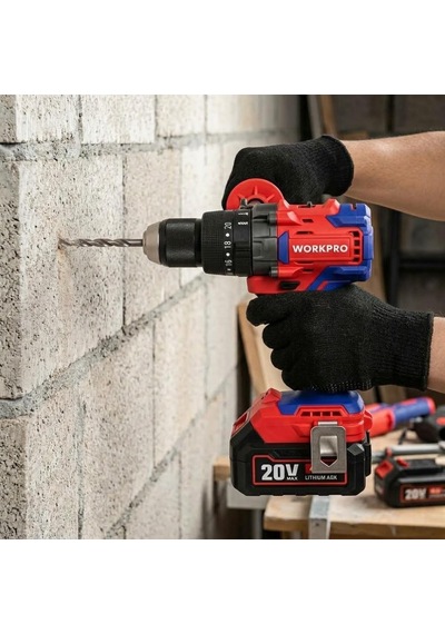 Workpro Wp390017 20volt 120nm. Kömürsüz Profesyonel Şarjlı Darbeli Matkap Akü Dahil Değildir