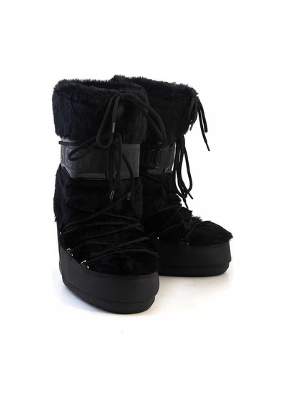 Moon Boot Icon Faux Fur Kadın Kar Botu-14089000blk Siyah Siyah