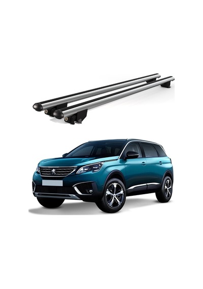 Kanca Peugeot 5008 2017 Ve Sonrası Uyumlu Gri Kilitli Ara Atkı 130cm Port Bagaj Tavan Barı