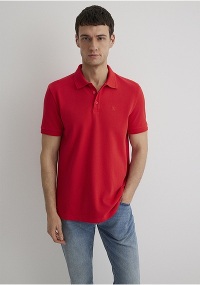Mavi - Kırmızı Polo Tişört 064946-70471 Kırmızı