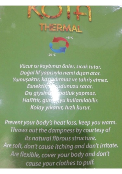Erkek Haki Askeri Termal Takım Haki