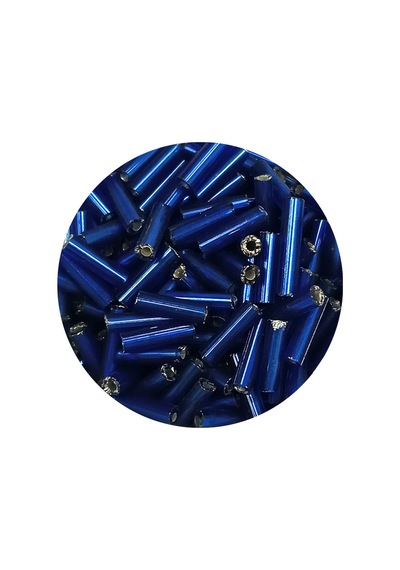 Uzun Boru Kesme Boncuk Çap 2mm Uzunluk 10 Mm - 20 Gram - Lacivert - Bnc233