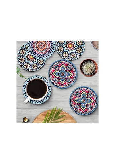 Kututr 6'li Ahşap Bardak Altlığı Brd-009 Diğer