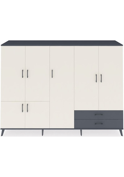 Hyperion Dolap 12 Raflı 2 Çekmeceli 7 Kapaklı 220x44x163 Antrasit Antrasit-aytaşı/antrasit Hyperion Dolap 12 Raflı 2 Çekmeceli 7 Kapaklı 220x44x163 Antrasit Antrasit-aytaşı/antrasit