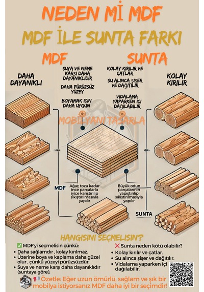 Mobilyanı Tasarla Tamamı Mdf 4 Kapılı Ve 5 Gizli Raflı Kiler...