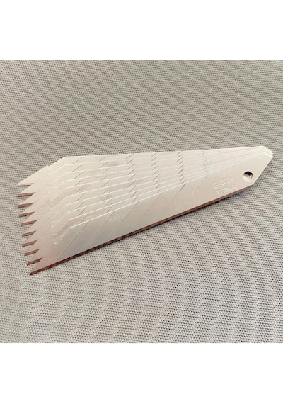 10 Adet Maket Bıçağı Yedek Uç, 30" Eğimli, 9 Mm, Deri El Aleti