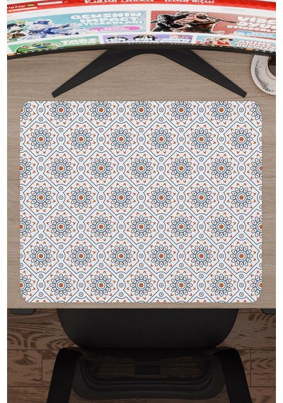 Türk Çini Kaymaz Dikişli Kauçuk Oyuncu Mousepad V3 - 48x40 Xl Gaming Mouse Pad Fare Altlığı