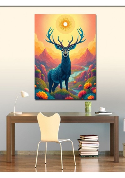 Kanvas Tablo Dağların Asil Geyiği 70cmx100cm