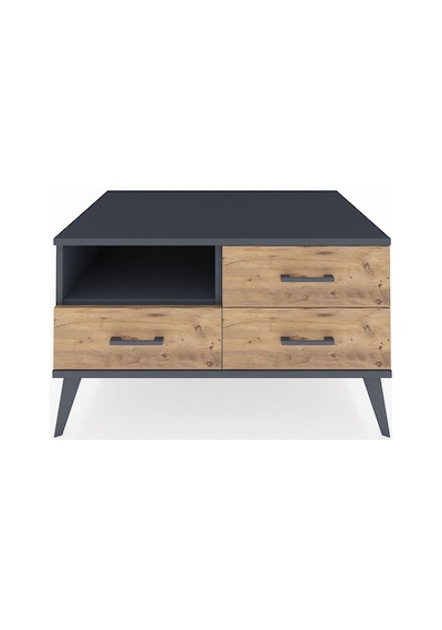 Kronos Şifonyer Tek Raflı 3 Çekmeceli 88x59x48 Antrasit-antrasit/çam Antrasit/çam