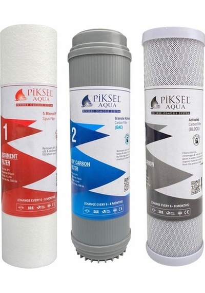 Piksel Aqua Ön Filtre Seti Açık Kasa Su Arıtma Cihazı Filtresi