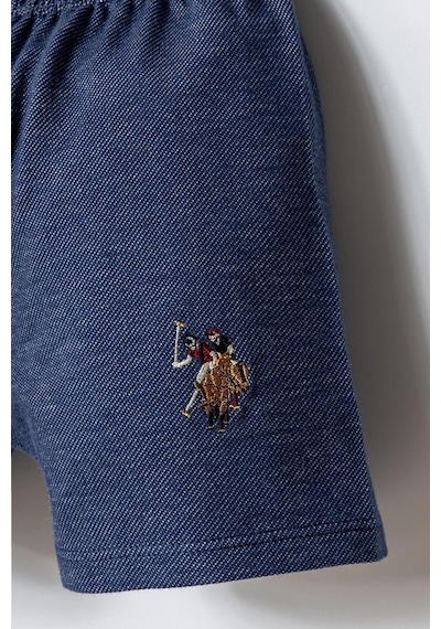 U.S. Polo Assn. Erkek Bebek 2 Li Şort T-şhirt Takım Beyaz-2258 beyaz