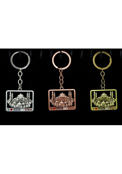 Metal Ayasofya Anahtarlık Kare Tasarım 63193744