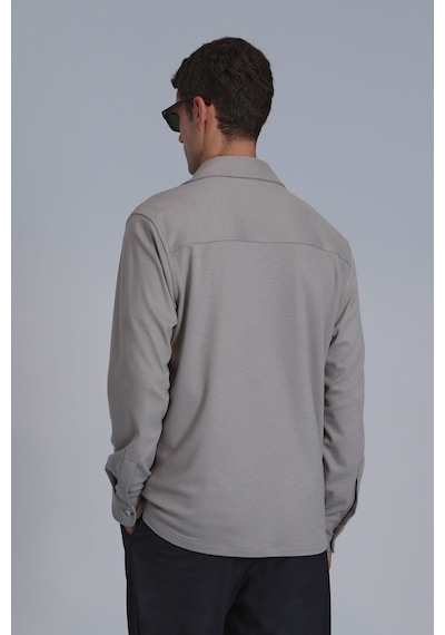 Lufian Cameron Erkek Basic Gömlek Slim Fit Bej Bej 112010655100550 Bej