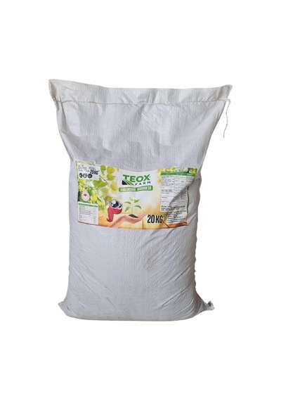 Teox Farm 20 Kg Katı Solucan Gübesi / Sebze, Meyve, Süs Bitkileri Ve Fidanlarda Kullanılır