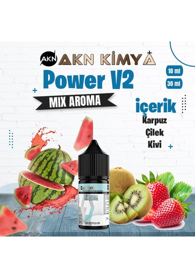 Akn Kimya Power V2 Mix Aroma Karpuz Çilek Kiwi Gıda Aroması 10 Ml