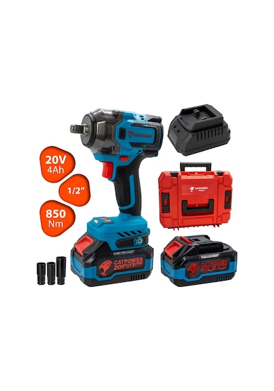 Catpower 1035 1/2" 20V 4AH 850NM Kömürsüz Çift Akülü Somun Sıkma Makinesi