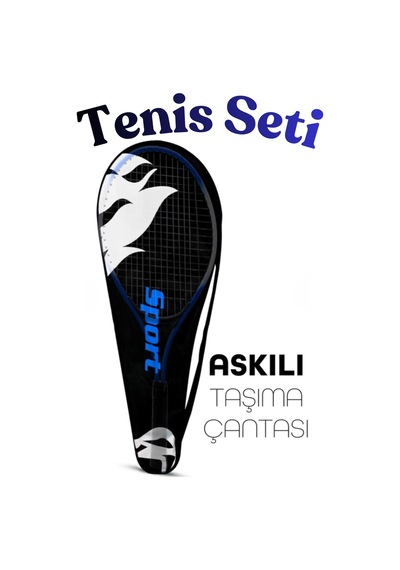 3lü Deluxe Çocuk Tenis Raketi Seti Çantalı 21 İnç Genç Tenis Raketi L2 53 Cm Mavi 671 Başlangıç Ve İleri Seviye Çocuk Tenis Seti Junior Raket Mavi