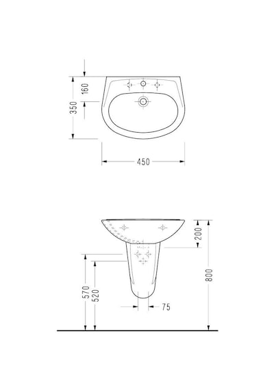 Serel Şahin Lavabo 35x45 Cm - 5440tds110h Diğer