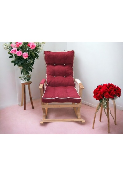 Yaren Home Dizayn Sallanan Sandalye Bordo Krem Bordo - Krem
