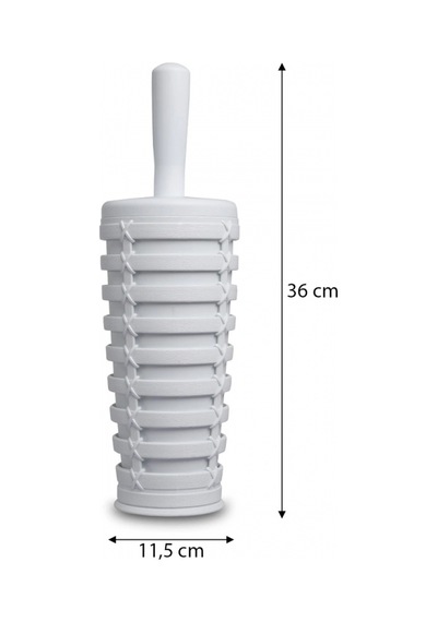 Ansan Ans E22-01 Palm Beyaz Plastik Tuvalet Fırçası 11,5 X 36 Cm Beyaz