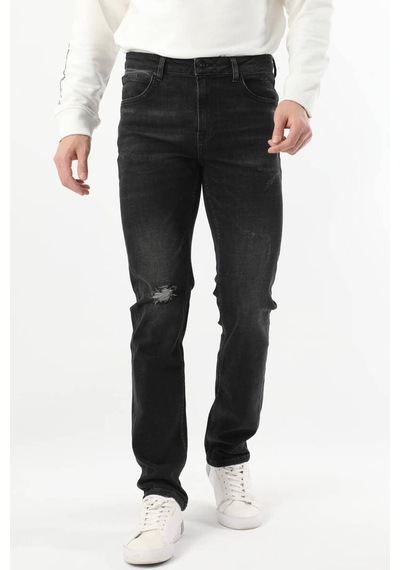 Banny Jeans Erkek Dizi Yırtık Jean Pantolon Siyah 28