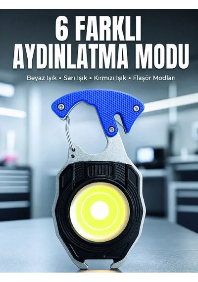Araç Kamp Outdoor Ve Tamir İşleri İçin Çok Amaçlı Cob Led Şarjlı Kurtarma Ve Çalışma Feneri Standart