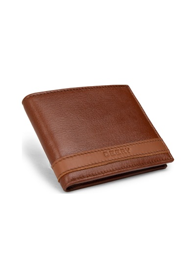 Deery Hakiki Deri Taba Rengi Yatay Erkek Cüzdanı - 00313mtbaz01 Taba