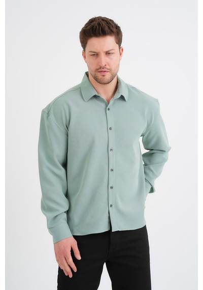 Redline Base Oversize Yumuşak Teri Emen Kolay Ütü Nefes Alan Erkek Gömlek Mint Redline Base Oversize Yumuşak Teri Emen Kolay Ütü Nefes Alan Erkek Gömlek Mint