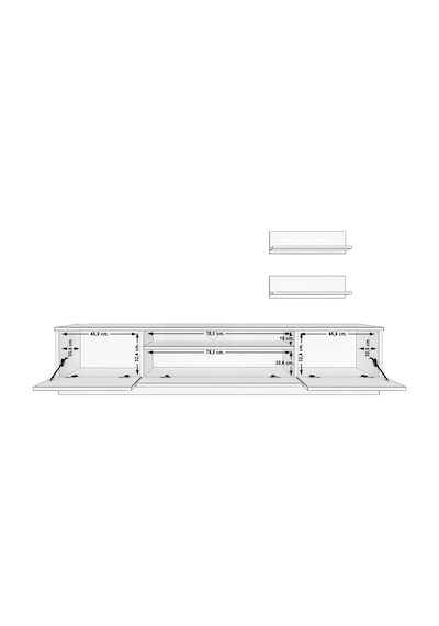 Decoraktiv Trendstyle 4s Mdf Tv Ünitesi Ve Orta Sehpa 2'li Set Ceviz - Beyaz